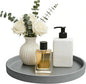 1 Pack 9" Bathroom and Vanity Tray, ABS Bathroom Counter Organizer, Coffee Table Decor for Perfume, Candles, Keys &More. Kitchen Countertop Organizer, Decorative Tray Soap Holder, Grey