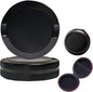 3.5 Upgraded Pouches Can Holder Pouch Container Metal Pouch Tin Portable Exquisite Zipper Case (BLACK)