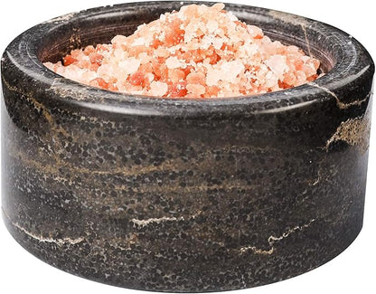 Marble Salt Box Salt Cellar with Lid 4 FL OZ Salt Holder Storage Container for Counter Salt Holder