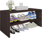 PrimeZone Shoe Rack for Closet - 2-Tier Stackable Shoe Shelf for 6-12 Pairs, Freestanding Wooden Shoe Organizer, Small Storage Shoe Stand for Entryway, Closet, Dorm, Office, Small Space, Espresso