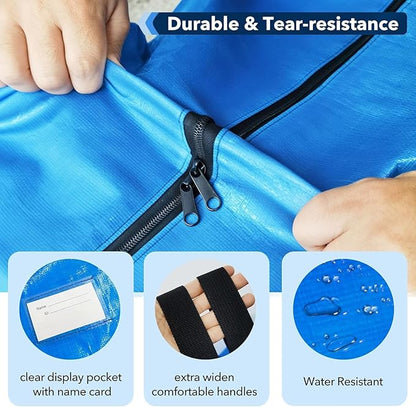 Moving Bags Heavy Duty,Extra Large Moving Bags for Travel/College Packing/Storage/Organization/Seasonal Clothes & Bedding Storage,Moving Supplies Bins,Compatible with Ikea Frakta Cart (Blue,8Pcs)