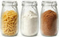 ComSaf 3pcs 50oz Ribbed Glass Jars with Airtight Clamp Lids, Large Vintage Canisters for Flour, Sugar Storage & Fermenting, Wide Mouth for Pantry Organization & Countertop Decor