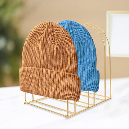ABOOFAN 2 Pack Hat Rack Stand – Space-Saving Iron Hat Organizer for Knit Beanie Storage & Wool Cap Display – for Closet, Counter, Shelf, Small Apartments