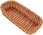 Angoily Wicker Silverware Organizer, Hand-Woven Wicker Flatware Silverware Holder, Kitchen Organizer Storage for Countertop Small Utensil Holders Party Table Spoon Knives Fork Flatware Candy Basket