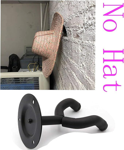 Cowboy Hat Rack/Invisible Cowboy Hat Rack for Wall/Hat Organizer/Cowboy Hat Holder Storage Display/Cowboy Hat Dryer Stand/Wall Mount - Suitable for All Kinds of hat Helmets - No Hat, 2-Pcs