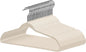 Quality Hangers 50 Pack Slim Plastic Hangers for Clothes - 16.5" Won't Crease Your Clothes, Heavy Duty Non-Velvet Ivory/Beige Hangers 360° Swivel Chrome Hook Non Slip Notches Dresses Coats Shirts