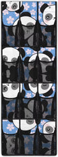 Flower Panda Over The Door Organizer with 12 Mesh Pockets, Cute Animal Print Hanging Storage Bag for Nursery & Kids Room, Durable Fabric for Toys & Diapers