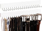 StorageWorks Tie Rack with 20 Hooks, 2-Pack Wall-Mounted Wooden Hangers for Neckties, Belts, Hats, White