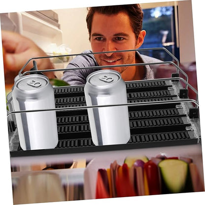 Drink Organizer for Fridge Pusher Glide Can Dispenser for Refrigerator Automatic Drink Dispenser 300-310mm Bottle Organizer