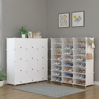 HOMIDEC Shoe Storage Cabinet, 48 Pairs Shoe Rack 3 by 8 Tier Space Saving Shoe Organizer for Closet Hallway Living Room Bedroom Garage