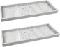 Spacewiser Countertop and Vanity Tray - 2 PC Large 11.7" Silicone Bathroom Trays, Counter Organizer, Dish Soap Sponge Holder Kitchen Sink Tray Organizer, Sink Caddy Toothbrush Key Kitchen Soap Trays