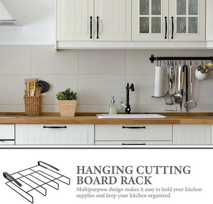 Hemoton Stainless Steel Kitchen Storage Rack, Black, 20 in
