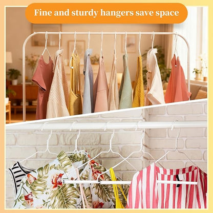30 Pcs Dry Cleaner Hangers with Tubes - 16" Wire Hangers White Tube with Strong 15 Gauge Wire Bulk for Pants Caped Suit & Strut Home or Dry Cleaners (White)