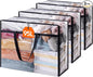 Lifewit 3 Pack Clear Clothes Storage Bags, 95L Plastic Blanket Storage Bag, Vinyl Foldable Moving Bags with Zipper, Closet Organizers and Storage Containers for Bedding, Duvet, Comforter