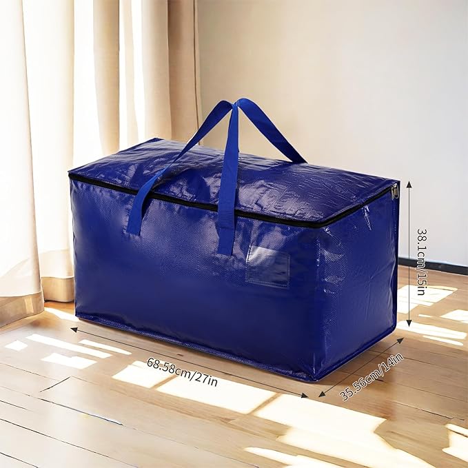Moving Bags Heavy Duty,Packing Bags For Moving,Water Resistant, Foldable,Zip Backpack,Reusable Storage,For Clothes Storage,Travelling,College Essentials Moving Supplies.(PE,6pcs) (blue)