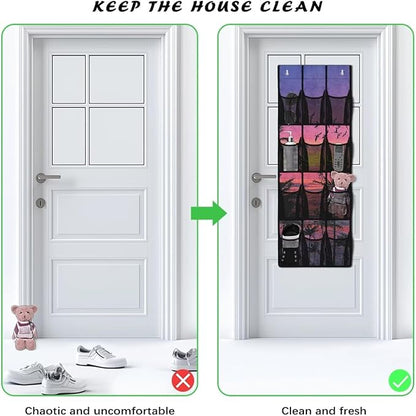 Generic Sunset Sea Over The Door Shoe Organizer Heavy Duty Reusable Over The Door Pantry Organizer The Simple But Stylish Design Style Adds A touch of Color to Kitchen Apartments College Dorm