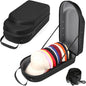GERMUN Hard baseball hat case, Hat Carrier Travel Case with Adjustable Shoulder Strap, Hat cap case for 12 Baseball Caps - Perfect for Traveling & At-Home Storage (Black with Grey)