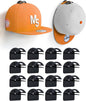 Adhesive Hat Hooks for Wall, Baseball Caps Strong Holdr, Ball Cap Hanger Wall Mount, Hat Display Rack, Hat Organizer Accessories, Black 16-pack
