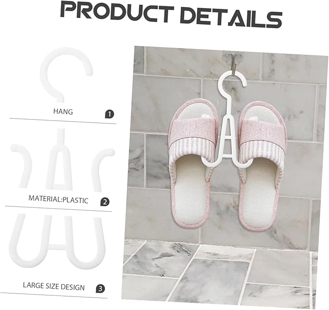 10pcs Boot Rack Hooks for Slippers Boots Plastic Shoe Organizer for Home Store -saving Hanging Hangers for and Storage