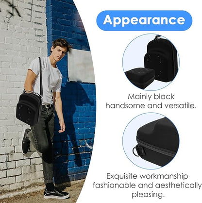 2 Pcs Hard Travel Hat Cases, Hat Box Organizer Holder with Handle & Shoulder Strap, Portable Baseball Cap Organizer for Home Traveling Use, Protect up to 15 Hats
