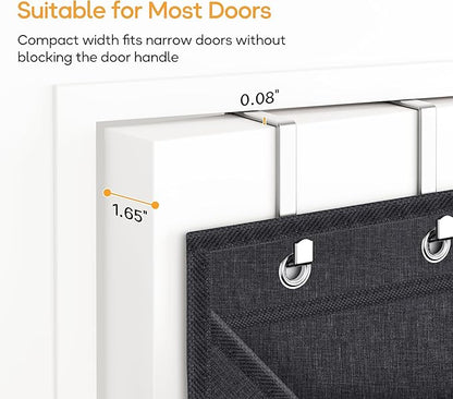 KIMBORA 10 Tier Over the Door Shoe Organizer with Large Pockets, Hanging Shoe Rack for Closet Door Storage, Fits 20 Pairs of Sneakers Boots Hanger Holder, Black