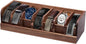 Wood Belt Organizer, 7 Grids Belt Rack, Belt Storage Holder for The Closet and Drawer, Belt Storage Organizer and Displayer, Belt holder Storage Organizer for Men Women, Brown