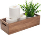 Toilet Tank Basket, Toilet Paper Basket for Back of Toilet Tank Top, Acacia Wood Bathroom Storage Basket for Organizing and Decor (15 x 6 x 4 inch)