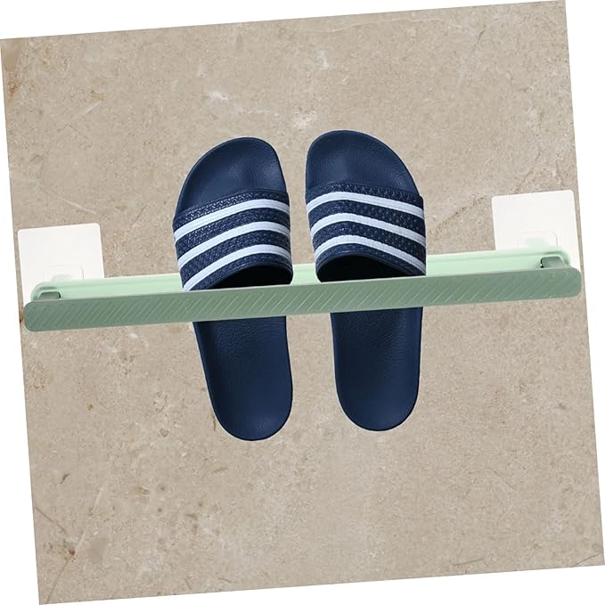 Amosfun Wall-mounted Telescopic Shoe Rack Bathroom Slipper Holder Sturdy Space-saving Design for Easy Installation and Organization Your Home