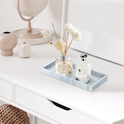 Bathroom Vanity Tray,Thick Original Silicone Soap Dispenser Tray,EGWON Shatterproof Toilet Tank Tray Vanity Tray for Dresser Tops,Bathroom for Perfume,Soap Bottle