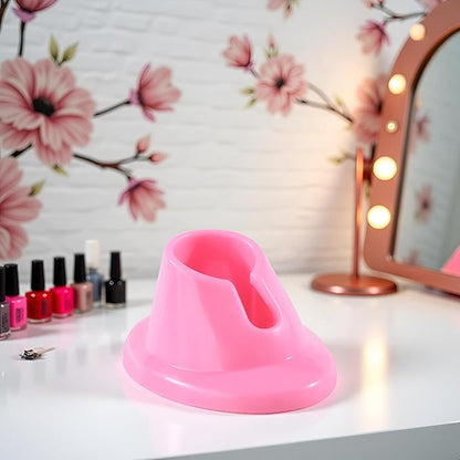 Pink Soft Rubber Nail Polish Bottle Holder Stand Anti-Spill Nail Art Organizer Display Manicure Tools for Nail Art Salon Durable Design Nail Polish, Cosmetic Display Cases, Beauty and Personal Care