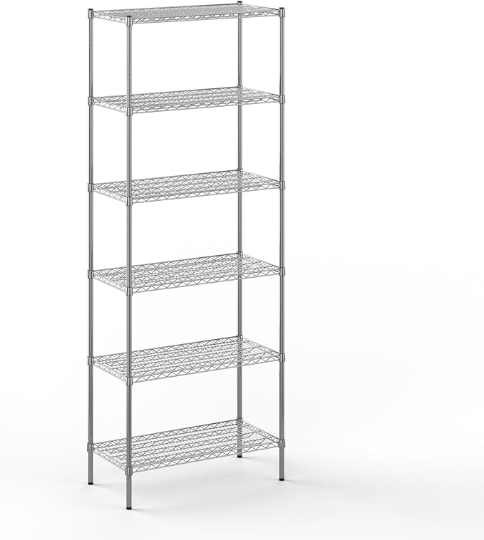 18" Deep x 36" Wide x 96" Height Wire Shelving Kit | 6-Tier | NSF Commercial Storage Rack Unit