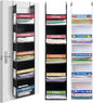 Black White 2 Pack 5 Shelf Weekly Clothes Organizer for Kids Over the Door Hanging Storage Monday through Friday Heavy Duty Clothes Organization for Bathroom Nursery Bathroom Kitchen