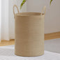 VIPOSCO Large Laundry Hamper, Tall Woven Rope Storage Basket for Blanket, Toys, Dirty Clothes in Living Room, Bathroom, Bedroom - 72L Jute