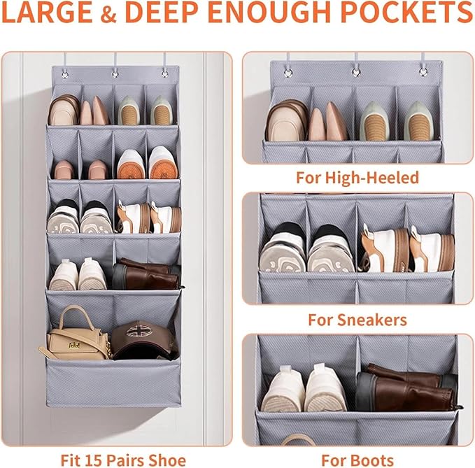 for 1 Pack Over-The-Door-Shoe-Organizers, Hanging Shoe Organizers