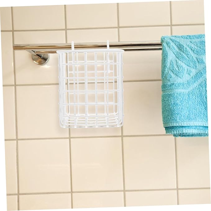 Mobestech 4pcs Hanging Basket Sturdy Iron Storage Rack for Kitchen Organizing Over Door Cabinet Basket for Utensils and Toiletries Design
