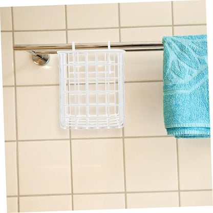 Mobestech 4pcs Hanging Basket Sturdy Iron Storage Rack for Kitchen Organizing Over Door Cabinet Basket for Utensils and Toiletries Design