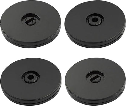 4 Pcs Black 3 inch Acrylic Lazy Susan Rotating Turntable Organizer Bearings - Round Swivel Plate for Spice Rack, Table, Cake, Kitchen Pantry