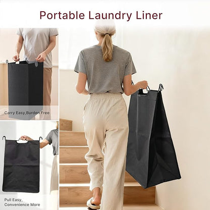 180L Laundry Sorter 4 Section – Heavy Duty Rolling Laundry Basket with Lockable Wheels and Lid, 4 Large Separate Removable Bags, Laundry Hamper Cart for Laundry Room Organizer (Black)