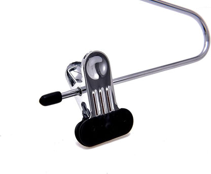 Quality Hangers Pant Hanger 60-Pack, Heavy-Duty Add-On Skirt Hangers with Wide Clips, Multi-Stackable, Chrome Finish