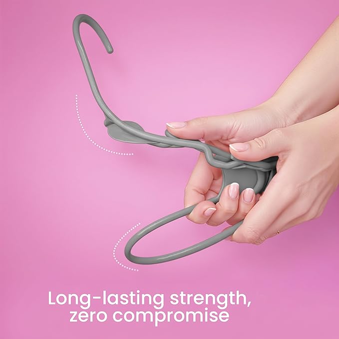 Utopia Home - Plastic Hangers 20 Pack - Space Saving Clothes Hanger - Durable and Strong Closet Organizers and Storage Makes It Ideal Stocking Stuffers or Apartment or Dorm Room Essentials (Grey)