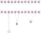 Acrylic Necklaces Holder Wall Mounted Necklace Hangers Hanging Jewelry Organizer with 12 Hooks, Clear Jewelry Hangers for Necklace Organizer for Girls Women, Necklace Hooks for Wall (Purple, 2 Pack)