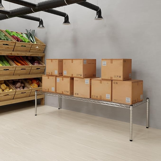 21" Deep x 60" Wide x 14" Height Wire Shelving Kit | 1-Tier | NSF Commercial Storage Rack Unit