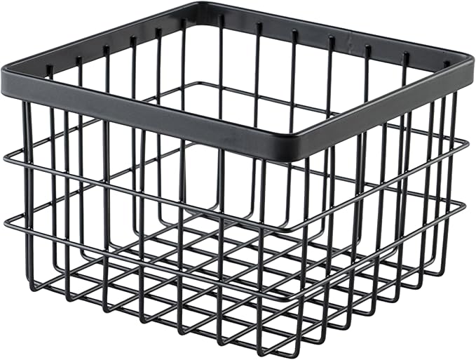 G.E.T. WB-664-MG Square Metal Storage Wire Basket for Pantry, Produce and More, 6" x 6" x 2"