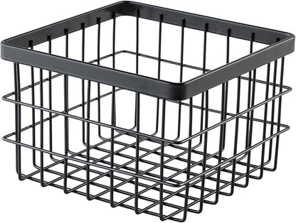 G.E.T. WB-664-MG Square Metal Storage Wire Basket for Pantry, Produce and More, 6" x 6" x 2"