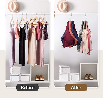 ZEDODIER 2 Pack Tank Top Hanger, Rotatable Bra Organzier for Closet, Max 48 Storage Capacity Sport Bra Holder, Space Saving Closet Organizers and Storage, White