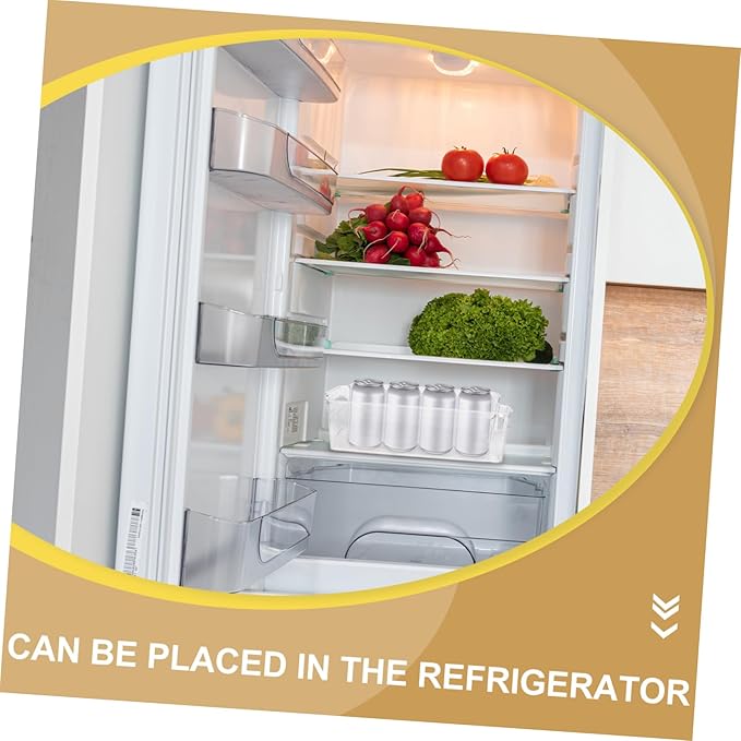 Refrigerator Organizer Bin for Drinks Clear Rolling Soda Can Dispenser with Drawer Design Space-saving Beverage Holder for Beer Soda and More for Fridge Storage
