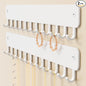 bussdis Drill-In Necklace Organizer: Sturdy Necklace Holder Wall Mounted with Hooks for Tangle-Free Jewelry Storage – Space-Saving Wall Necklace Hanger, White, 2 PCS