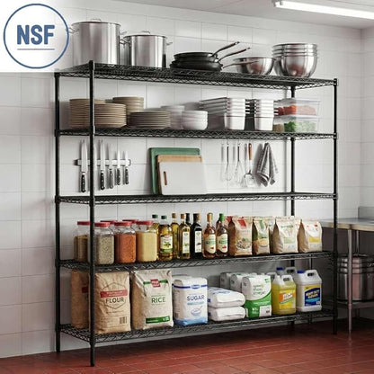 2 Pack Black Additional Wire Shelf for 18" x 36" Shelving Units, Replacement Shelves for Wire Rack