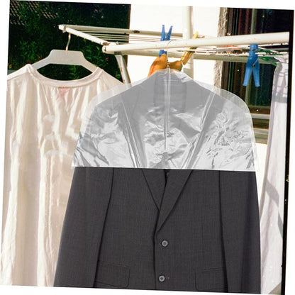 Unomor 10Pcs Clear Shoulder Covers Clothing Protective Covers Breathable Garment Protectors for Suit Coats Jackets