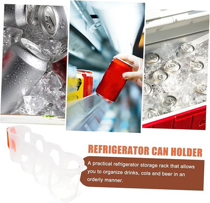CHILDWEET Soda Can Organizer for Refrigerator Capacity Beverage Storage Bin Transparent Beer Can Holder for Kitchen and Bar Efficient Fridge